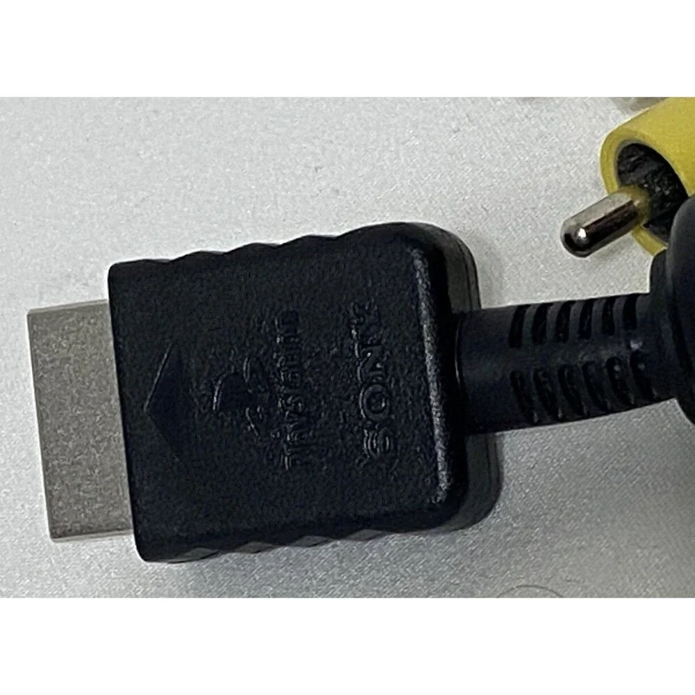 Oficial Genuine Sony PlayStation PS1 PS2 PS3 AV Audio Video Cable Cord RCA 8ft